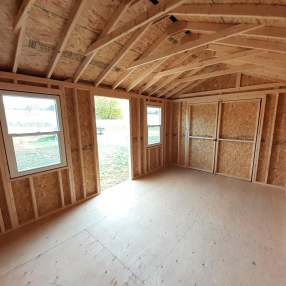 English Cottage storage shed inside