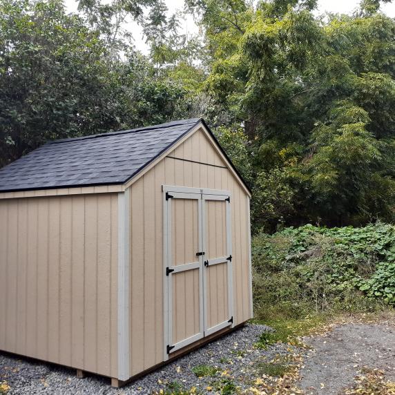 Wooden storage shed