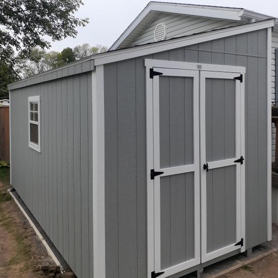 Lean-to style shed grey